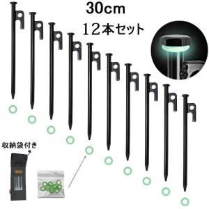 PEAK テントペグ 30本セット ペグ 30cm セット 12本 スチール テント タープ 設営 アウトドア
