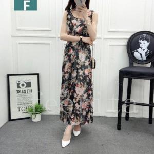 マキシワンピ シフォン リゾートワンピース リ...の詳細画像5