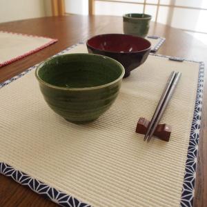 和風　ランチョンマット 　刺し子　 青 　丸洗いOK　おみやげ　お土産　日本　和柄