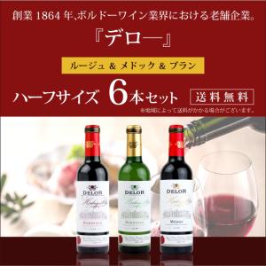 白ワイン 赤ワイン  名門ボルドー デロー 赤・白 ハーフボトル 6本セット 375ml×6本 《送料無料》｜mashimo