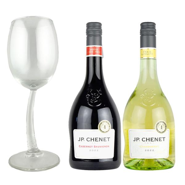 ワイン 赤白グラス付きセット JP.シェネクラシック カベルネソーヴィニヨン 750ml×1本＋JP...
