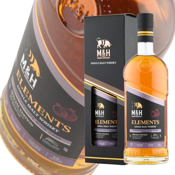 ウイスキー 46度 M&amp;H エレメンツ ポムグラネイト ワインカスク 700ml 1本