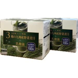 特価 青汁 3種の九州産野菜青汁+乳酸菌 粉末タイプ 3g× 20袋入 2箱セット 送料無料