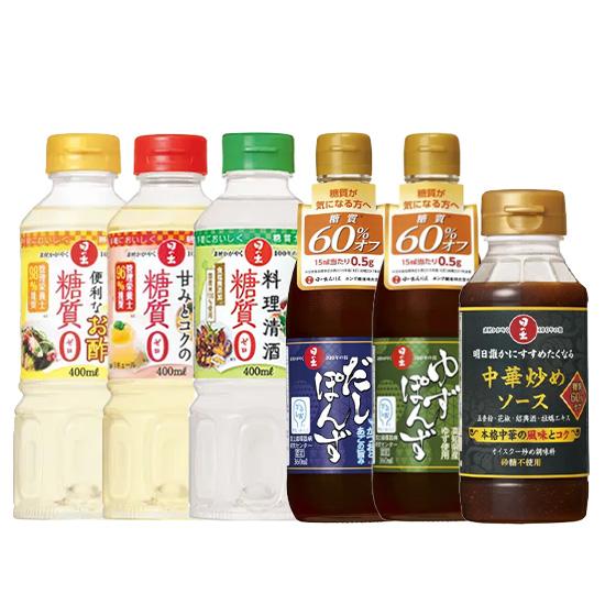 キング醸造 糖質オフ・ゼロ 調味料6種セット 各1本 計6本セット HINODE 送料無料