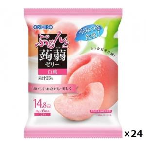 オリヒロ ぷるんと蒟蒻ゼリーパウチ 白桃 ORIHIRO20g×6個 24袋