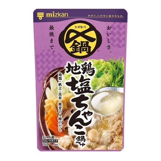 Mizkan 〆まで美味しい地鶏塩ちゃんこ鍋つゆ ストレートタイプ 750g3〜4人前×6個