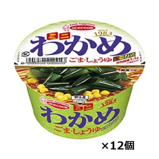 エースコック   ミニわかめラーメン  ごま・しょうゆ 38g×12個