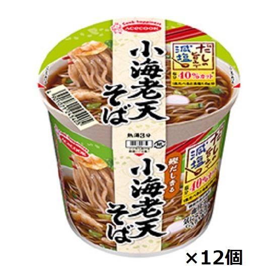エースコック     だしの旨みで減塩 小海老天そば 42ｇ×12個