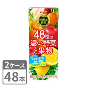 キリン 無添加野菜 48種の濃い野菜と果物 200ml×48本 紙パック 2ケースセット 送料無料｜mashimo