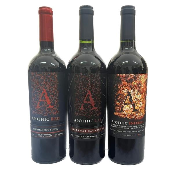 アメリカで人気の赤ワイン3本セット アポシック レッド 750ml 1本・アポシック カベルネ ソー...