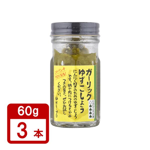 自然共生 ガーリックゆずこしょう 60g×3本セット 送料無料