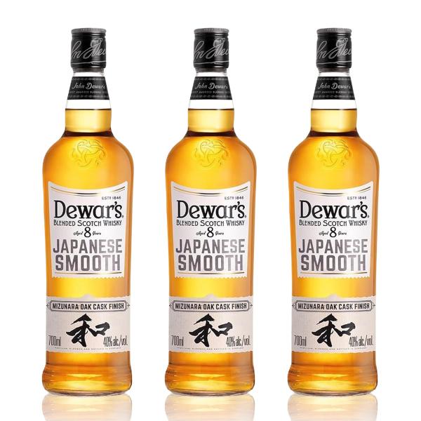 ウイスキー 40度 デュワーズ ジャパニーズスムース 8年 700ml 3本セット 正規 箱なし 送...