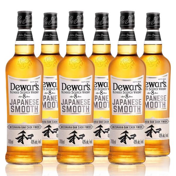 ウイスキー 40度 デュワーズ ジャパニーズスムース 8年 700ml 6本セット 正規 箱なし 送...