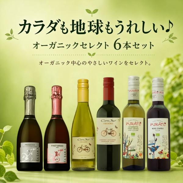 カラダも地球もうれしい♪ オーガニックワイン セレクト 6本セット 今日はどれにしよう？ ワインセッ...