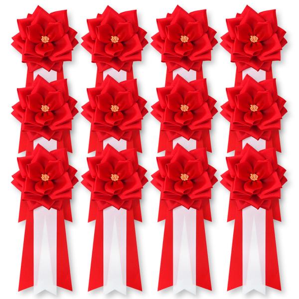 全24色 リボン胸章 記章 徽章 中リボンバラ 12個セット