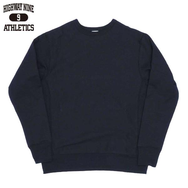 9oz 裏起毛 CREW / BLACK / HIGHWAY NINE ハイウェイナイン