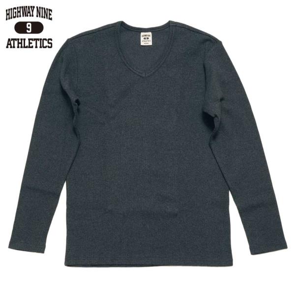 HIGHWAY NINE ハイウェイナイン V-NECK RIB L/S Tee  / CHARCO...