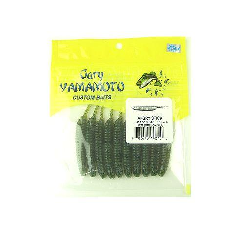 ゲーリーヤマモト ワーム ３インチ アングリースティック ３４３（ウォーターメロンブルーギル）【ゆう...