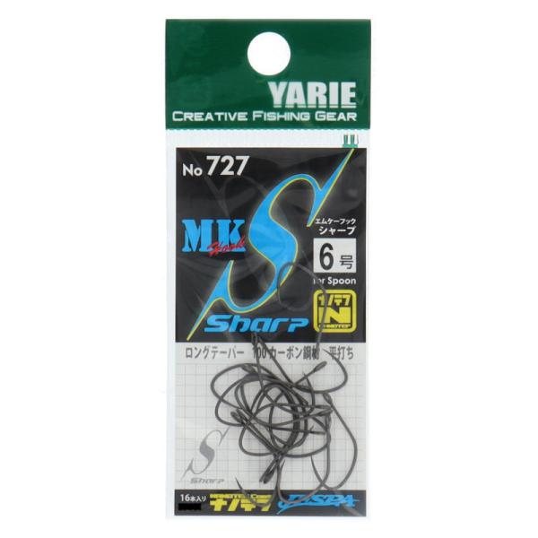 ルアー ジェスパ エムケーフック シャープ #6 16本入 No.727【ゆうパケット】