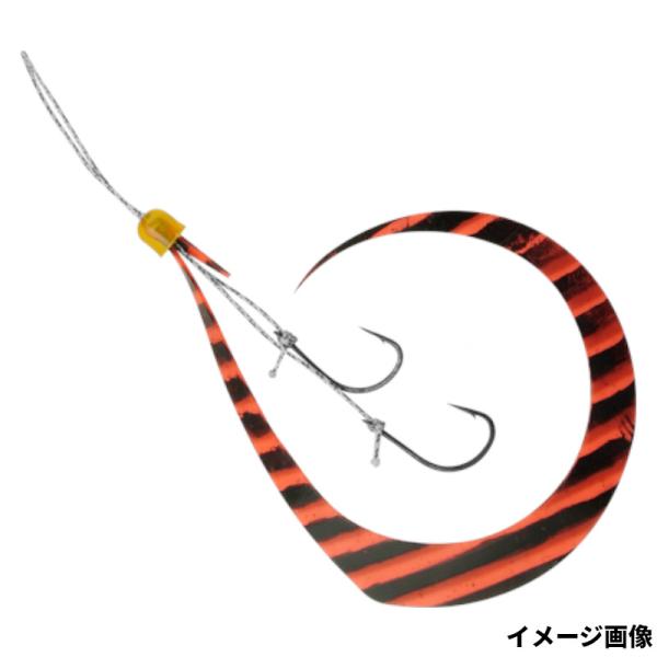 ジャッカル ビンビンフック 無双 ネクタイフックセット 2本鈎 ブライトオレンジゼブラ【ゆうパケット...