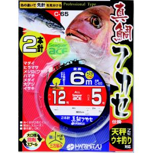 ハリミツ ショートフカセ仕掛 2本針 C−78 3m 針11号−ハリス