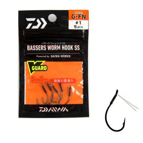 ダイワ バサーズワームフックＳＳ ガード付きフィネス ＃１【ゆうパケット】