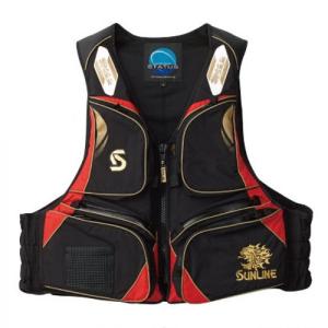 ｈｇフローティングベスト ｓｔｌ ２１０ ｘｌ ブラック レッド サンライン Clicnetkey Com