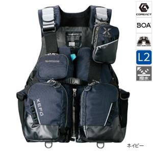 シマノ XEFO・トリッパーゲームベスト VF-275R L ネイビー