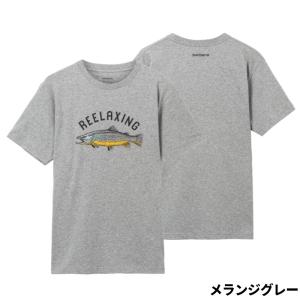 シマノ レディースウェア オーガニックコットン グラフィック Tシャツ WS メランジグレー SH-003V｜mastak
