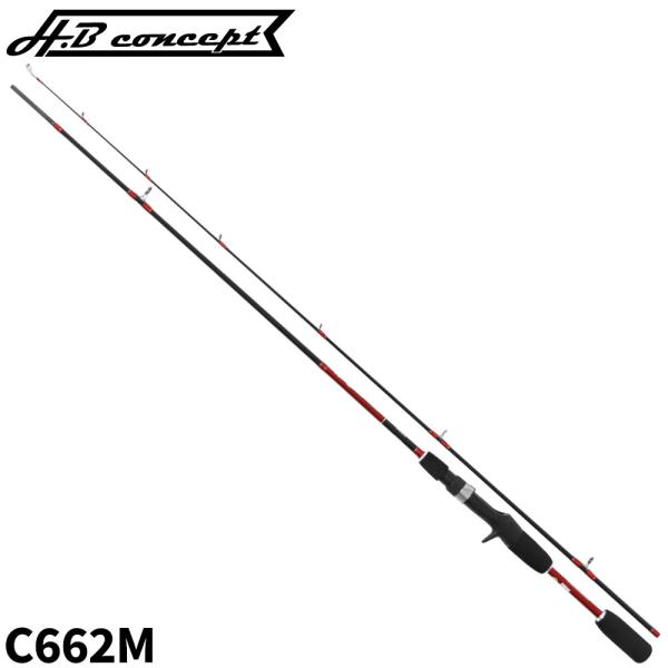 バスロッド H.B コンセプト ライトステップII バス ベイト C662M バスロッド【同梱不可】