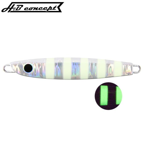 ジグ H.B コンセプト ファルケン R フラットエッジ 100g ゼブラグロー