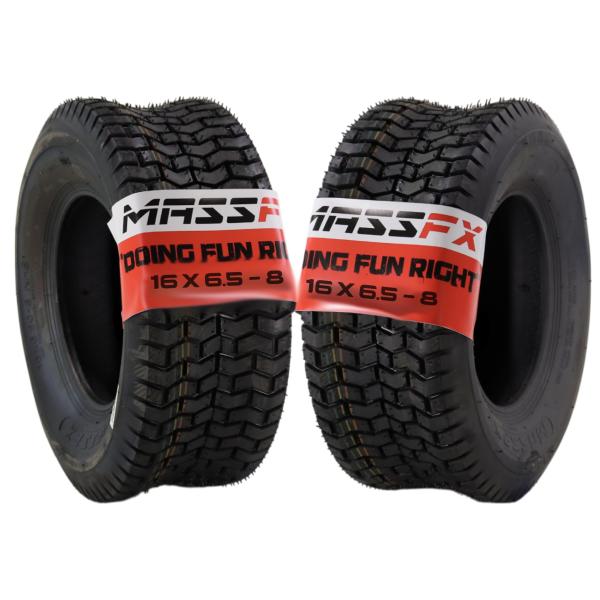 【並行輸入品】Set of 2 16x6.50 8 16 6.50 8 Turf Tires 4 P...