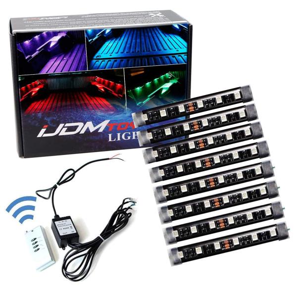 【並行輸入品】 iJDMTOY 8 Piece Universal Fit 48 LED RGB M...