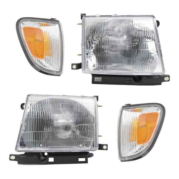 【並行輸入品】 ヘッドライト コーナーライト ランプ LH RH 左 右 キット 4個セット 98 ...