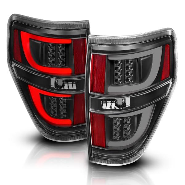 【並行輸入品】 AmeriLite ブラックLEDライトバー交換用テールライトセット 09 14フォ...