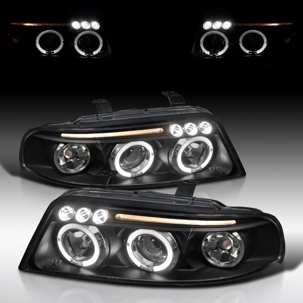 【並行輸入品】 Autozensation Audi A4 S4 B5 ブラック LED Halo ...