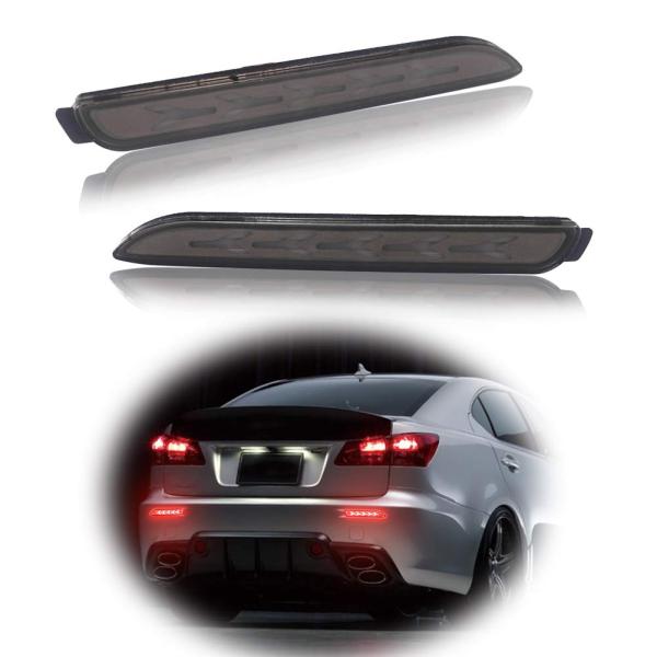 【並行輸入品】 GTINTHEBOX 3D光学魚骨スタイル スモークレンズ LEDリアバンパーリフレ...