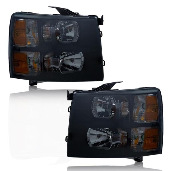 【並行輸入品】 G PLUS Headlights Fit Chevy Silverado 1500...