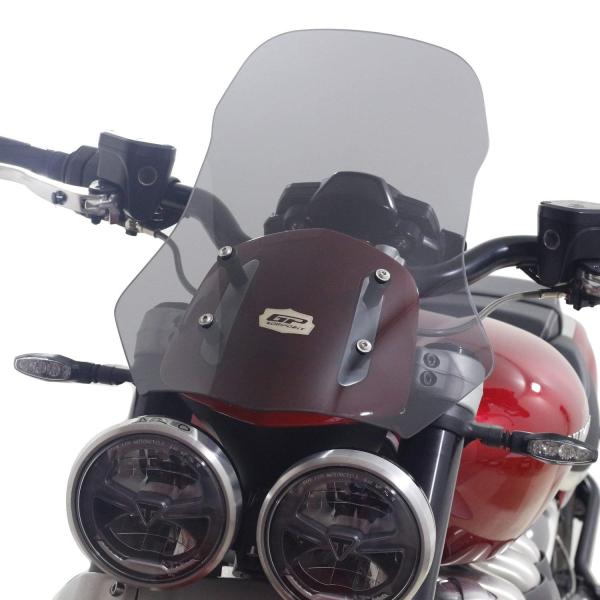 【並行輸入品】GP Kompozit フロントガラス ウィンドスクリーン スモーク Triumph ...
