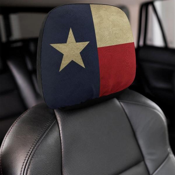 【並行輸入品】Bagea Ka テキサスローンスター州旗パターン2パック車ヘッドレストカバーシートレ...