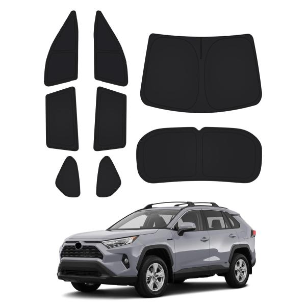 【並行輸入品】 Canvcle 車用サンシェード8個セット トヨタ RAV4 2019 2022 オ...