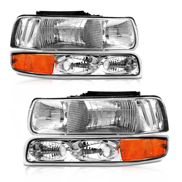 【並行輸入品】ヘッドライトアセンブリ 99 02 シボレー シルバラード 1500 2500/01 ...