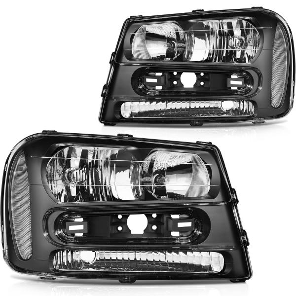【並行輸入品】 ECCPP Headlight Assembly Pair For Chevy Tr...