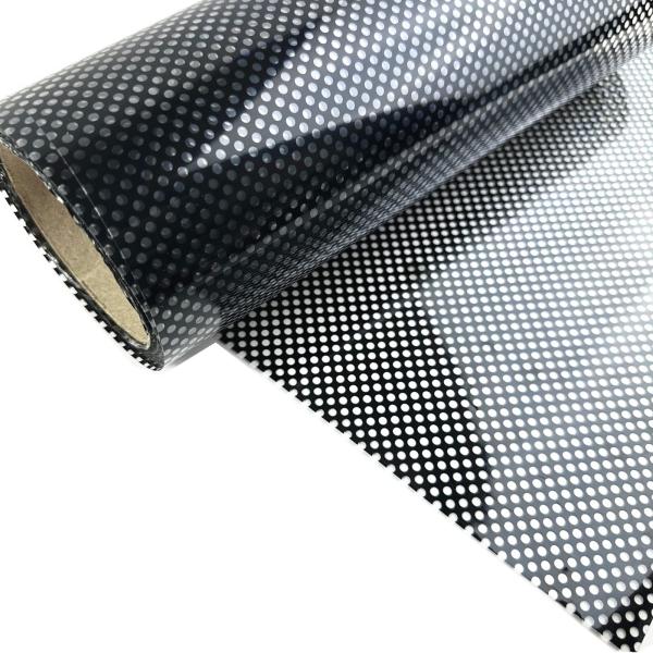 【並行輸入品】Moyishi ワンウェイ穴あきブラックビニールプライバシーウィンドウフィルム静電接着...