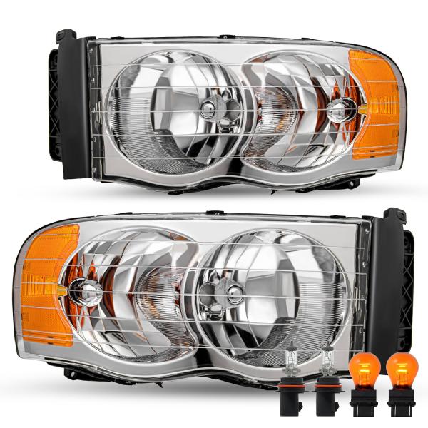 【並行輸入品】 JSBOYAT ヘッドライトアセンブリ 交換用 2002 2005 Dodge Ra...