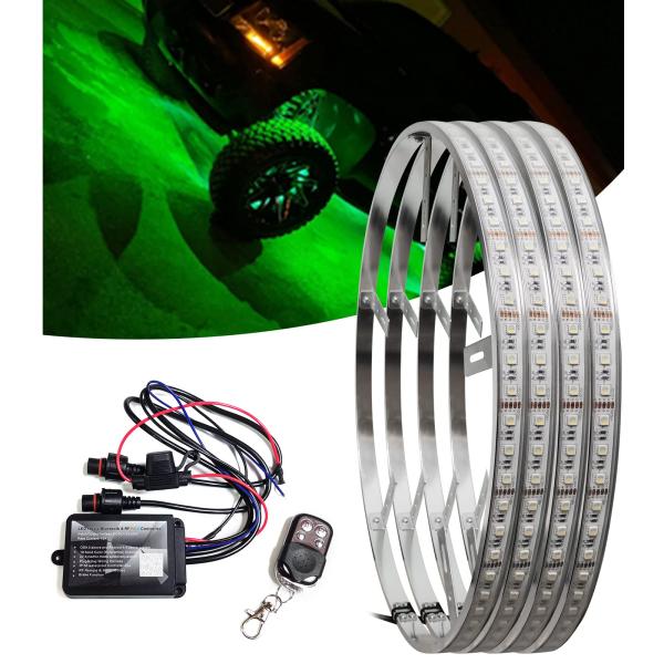 【並行輸入品】 Kingshowstar 15.5インチ RGBW LEDホイールリングライト 明る...