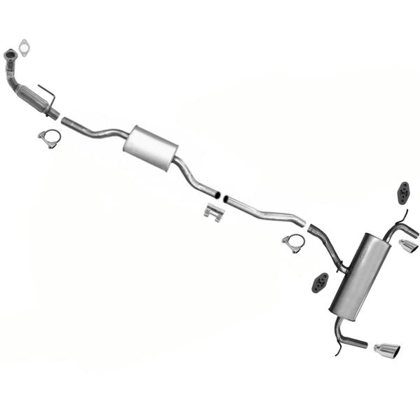 【並行輸入品】Flex Pipe Ext Pipe Resonator Dual Outlet Mu...