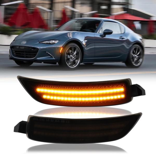 【並行輸入品】DERMOKA LEDサイドマーカーライト バンパー パーキングシグナルランプ リフレ...