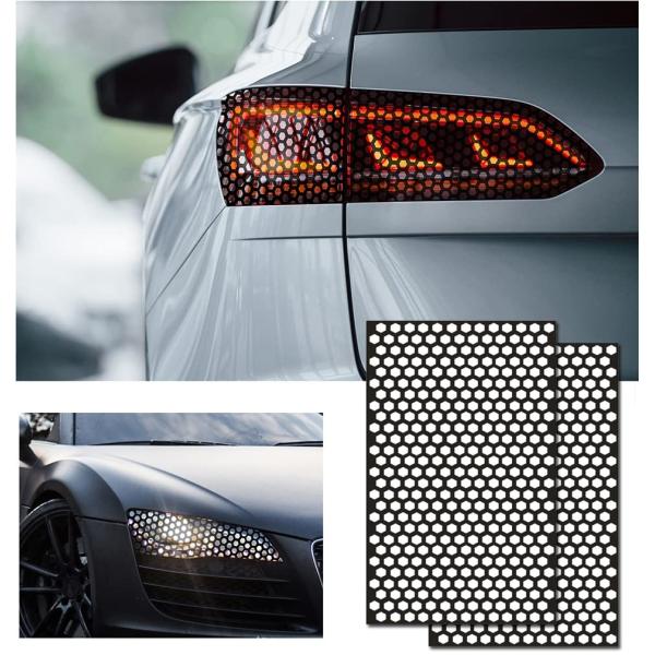 【並行輸入品】LZLRUN 2PCS Honeycomb Headlight Protection ...