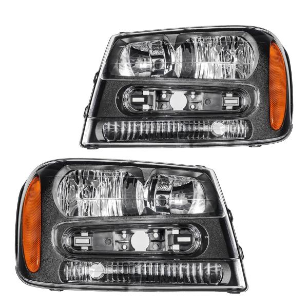 【並行輸入品】 PHILTOP Headlight Assembly Pair,Black Hous...